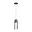 Marina 1 Light Mini Pendant Fixture Matte Black Finish w/ Clear Glass