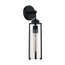 Marina 1 Light Wall Sconce Fixture Matte Black Finish w/ Clear Glass