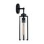 Marina 1 Light Wall Sconce Fixture Matte Black Finish w/ Clear Glass