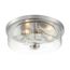 Sommerset 3 Light Flush Mount Fixture Brushed Nickel Finish w/ Clear Glass