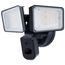 36 Watt Rectangular Outdoor SMART Security Light w/ Camera Starfish Enabled Tunable White Black Finish