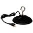 80 Watt Hi-Pro Shop Light w/ Plug 8" Dia. 5000K Black Finish 120 Volt