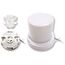 GU24 Base Squat keyless fluorescent ceiling fixture w/ twist-on Lexan lens (Pack of 4)