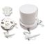 GU24 Base Squat pull chain fluorescent ceiling fixture w/ twist-on Lexan lens