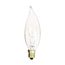 15 Watt CA8 Incandescent Bulb - Clear - 2500 Average rated hours - 95 Lumens - Candelabra base - 130 Volt (60 Pack)