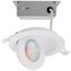 9 Watt LED Gimbaled Downlight 4" RGB & Tunable White Round Starfish IOT White Finish 650 Lumens 120-277 Volt