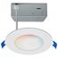 9 Watt LED Direct Wire Low Profile Downlight 4 Inch Round Starfish IOT Tunable White and RGB 120 Volt 90 CRI White Finish