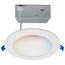 12 Watt LED Direct Wire Low Profile Downlight 6 Inch Round Starfish IOT Tunable White and RGB 120 Volt 90 CRI White Finish (Pack of 2)
