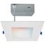 12 Watt LED Direct Wire Low Profile Downlight 6 Inch Square Starfish IOT Tunable White and RGB 120 Volt 90 CRI White Finish (Pack of 2)
