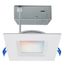 9 Watt LED Direct Wire Low Profile Regress Baffle Downlight 4 Inch Square Starfish IOT Tunable White and RGB 120 Volt 90 CRI White Finish (Pack of 2)