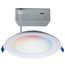 12 Watt LED Direct Wire Low Profile Regress Baffle Downlight 6 Inch Round Starfish IOT Tunable White and RGB 120 Volt 90 CRI White Finish (Pack of 2)