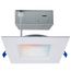 12 Watt LED Direct Wire Low Profile Regress Baffle Downlight 6 Inch Square Starfish IOT Tunable White and RGB 120 Volt 90 CRI White Finish (Pack of 2)