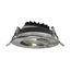 12 watt LED Direct Wire Downlight Gimbaled 4" 3000K 120 volt Dimmable Round Remote Driver Brushed Nickel