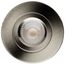 12 Watt LED Direct Wire Downlight Gimbaled 4" CCT Selectable Round Remote Driver Brushed Nickel Finish 850 Lumens 120 Volt