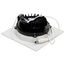 12 Watt LED Direct Wire Downlight Gimbaled 4" CCT Selectable Square Remote Driver White Finish 850 Lumens 120 Volt