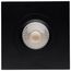 12 Watt LED Direct Wire Downlight Gimbaled 4" CCT Selectable Square Remote Driver Black Finish 850 Lumens 120 Volt