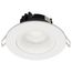 12 Watt LED Direct Wire Downlight Gimbaled 3.5" CCT Selectable Round Remote Driver White Finish 840 Lumens 120 Volt