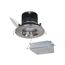 12 watt LED Direct Wire Downlight Gimbaled 3.5" 3000K 120 volt Dimmable Round Remote Driver Brushed Nickel