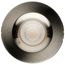 12 Watt LED Direct Wire Downlight Gimbaled 3.5" CCT Selectable Round Remote Driver Brushed Nickel Finish 840 Lumens 120 Volt
