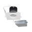 12 watt LED Direct Wire Downlight Gimbaled 3.5" 3000K 120 volt Dimmable Square Remote Driver White (Pack of 2)