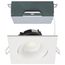 12 Watt LED Direct Wire Downlight Gimbaled 3.5" CCT Selectable Square Remote Driver White Finish 840 Lumens 120 Volt
