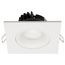 12 Watt LED Direct Wire Downlight Gimbaled 3.5" CCT Selectable Square Remote Driver White Finish 840 Lumens 120 Volt