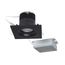 12 watt LED Direct Wire Downlight Gimbaled 3.5" 3000K 120 volt Dimmable Square Remote Driver Black