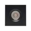 12 watt LED Direct Wire Downlight Gimbaled 3.5" 3000K 120 volt Dimmable Square Remote Driver Black