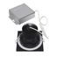 12 watt LED Direct Wire Downlight Gimbaled 3.5" 3000K 120 volt Dimmable Square Remote Driver Black