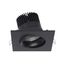 12 watt LED Direct Wire Downlight Gimbaled 3.5" 3000K 120 volt Dimmable Square Remote Driver Black