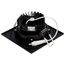 12 Watt LED Direct Wire Downlight Gimbaled 3.5" CCT Selectable Square Remote Driver Black Finish 840 Lumens 120 Volt