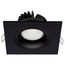 12 Watt LED Direct Wire Downlight Gimbaled 3.5" CCT Selectable Square Remote Driver Black Finish 840 Lumens 120 Volt