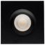 12 Watt LED Direct Wire Downlight Gimbaled 3.5" CCT Selectable Square Remote Driver Black Finish 840 Lumens 120 Volt