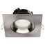 12 Watt LED Direct Wire Downlight Gimbaled 3.5" CCT Selectable Square Remote Driver Brushed Nickel Finish 840 Lumens 120 Volt