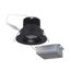 12 watt LED Direct Wire Downlight 3.5" 3000K 120 volt Dimmable Round Remote Driver Black