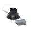 12 watt LED Direct Wire Downlight 3.5" 3000K 120 volt Dimmable Round Remote Driver Black