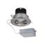 12 watt LED Direct Wire Downlight 3.5" 3000K 120 volt Dimmable Round Remote Driver Brushed Nickel