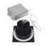 12 watt LED Direct Wire Downlight 3.5" 3000K 120 volt Dimmable Square Remote Driver Black