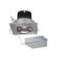 12 watt LED Direct Wire Downlight 3.5" 3000K 120 volt Dimmable Square Remote Driver Brushed Nickel