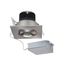 12 watt LED Direct Wire Downlight 3.5" 3000K 120 volt Dimmable Square Remote Driver Brushed Nickel