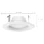 8.7 Watt LED Downlight Retrofit 4" 90 CRI 3000K 120 Volt Pack of 6