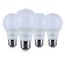 9 Watt A19 LED Bulb - Medium Base - CCT Selectable - White Finish - 90 CRI - 120 Volt (4 Pack)