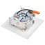 6.7 Watt LED Downlight Retrofit 4 Inches CCT Selectable Square White Finish 120 Volt