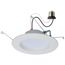 13.7 Watt LED Downlight Retrofit 5-6 Inches CCT Selectable Round White Finish 120 Volt (Pack of 2)