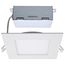 12 Watt LED Direct Wire Downlight Edge-lit 6" CCT Selectable 120 volt Dimmable Square Remote Driver (Pack of 2)