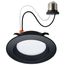 6.7 Watt LED Downlight Retrofit 4" CCT Selectable 120 Volts Black Finish