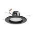 9 Watt LED Downlight Retrofit 5" 6" CCT Selectable 120 volts Dimmable Black Finish (Pack of 2)