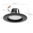 9 Watt LED Downlight Retrofit 5" 6" CCT Selectable 120 volts Dimmable Black Finish (Pack of 2)