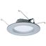 9 Watt LED Downlight Retrofit 5-6" CCT Selectable 120 Volts Brushed Nickel Finish (Pack of 2)