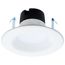 6.5 Watt LED Downlight Retrofit 4 Inch Baffle CCT Selectable 12 Volts Matte White Finish (Pack of 2)